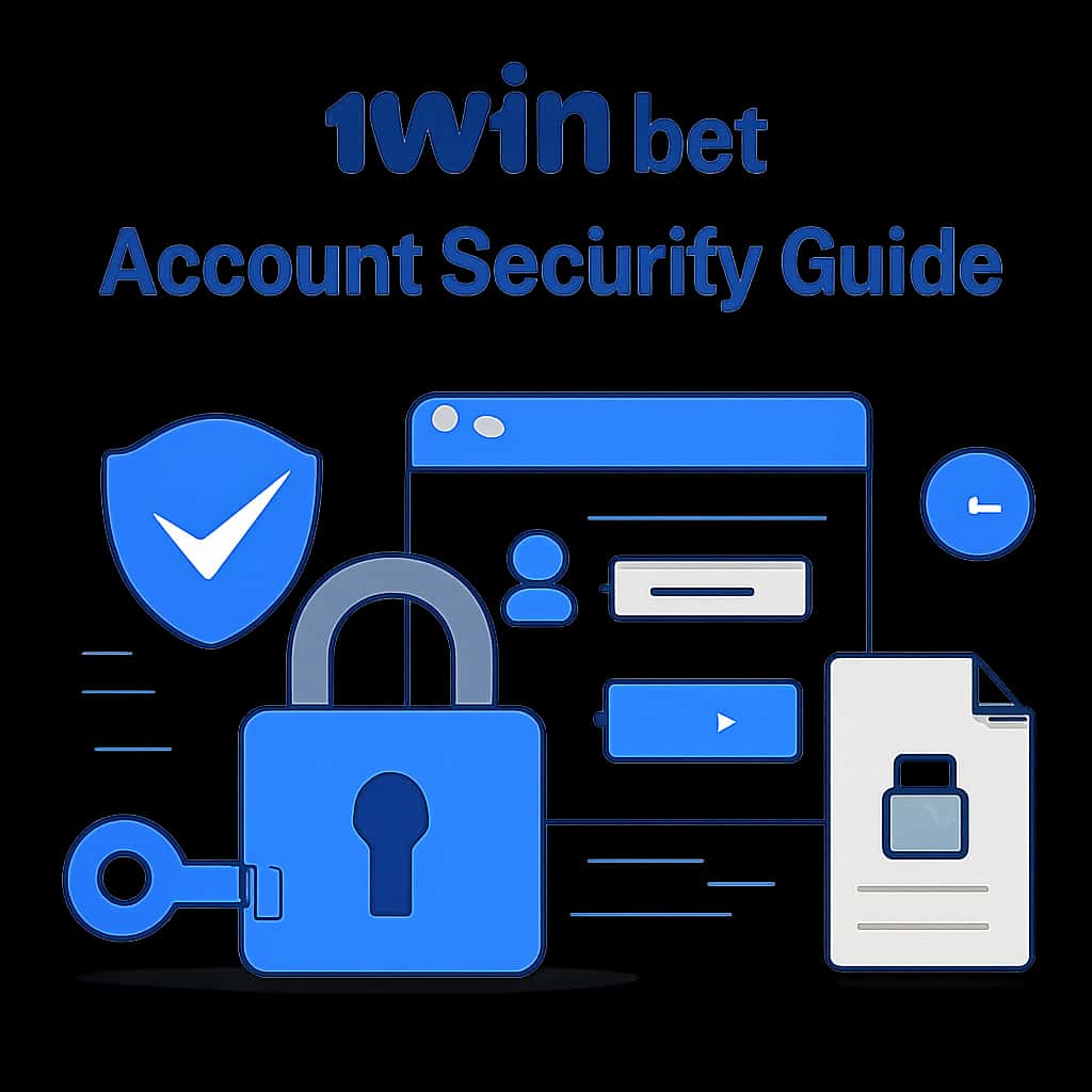 An educational illustration about 1Win bet account security measures.