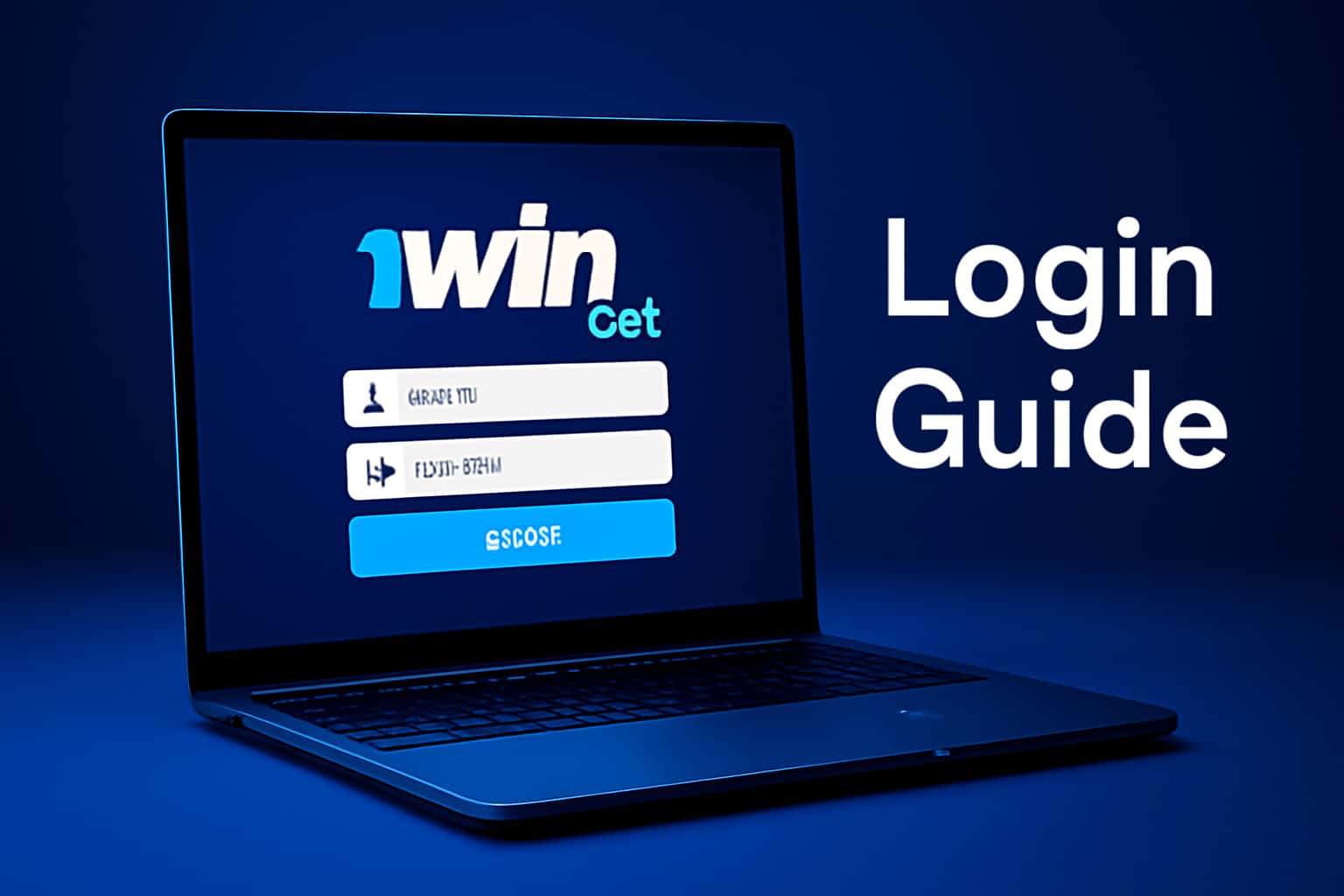 Visual representation of the 1Win bet login process with a futuristic design.