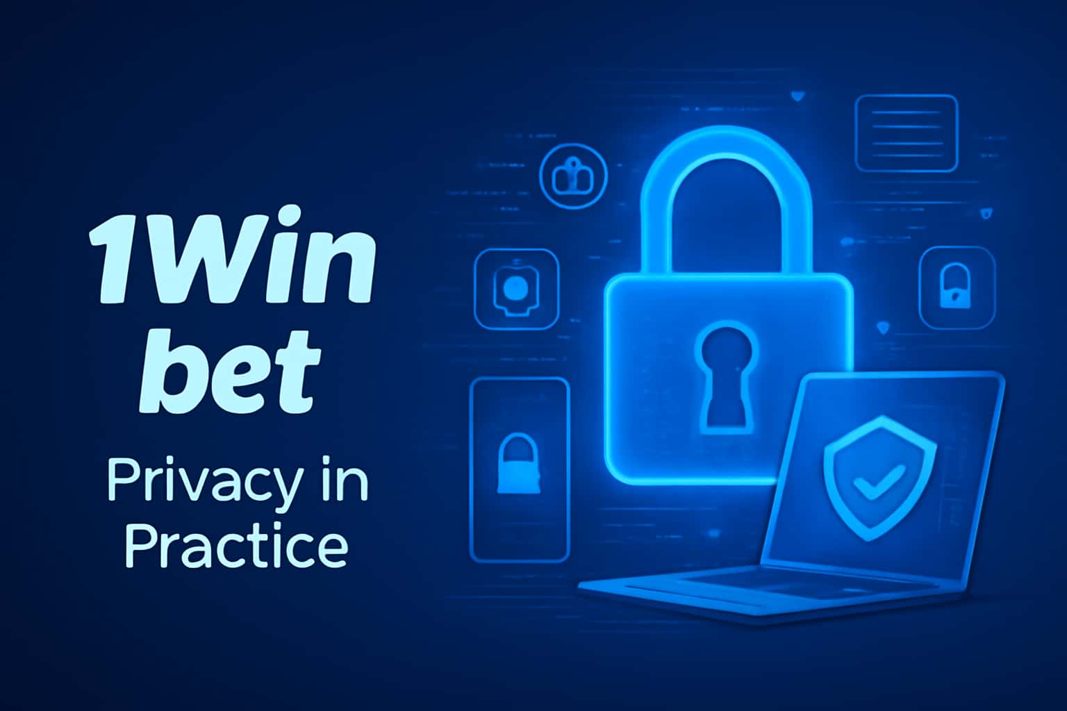 An informative artwork depicting 1Win bet Privacy in Practice, emphasizing data protection and user privacy.