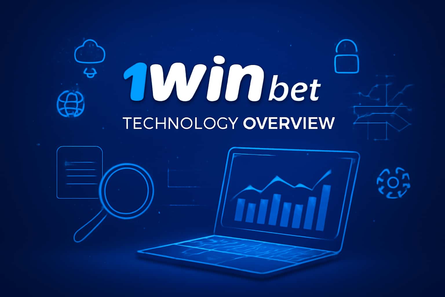 An informative graphic depicting the technological features of 1Win bet.