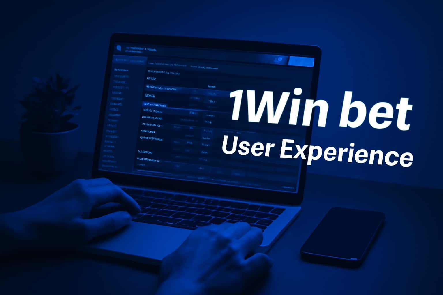 Informational scene depicting user experience elements of 1Win bet.