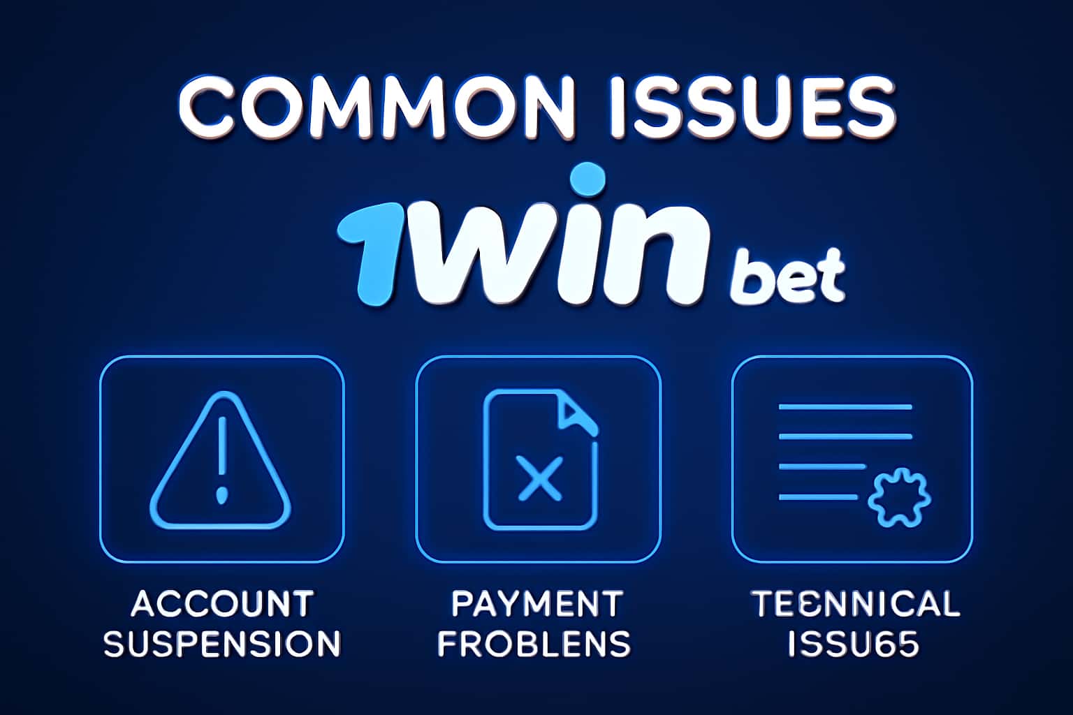 A professional rendering depicting common issues faced by users of 1Win bet.