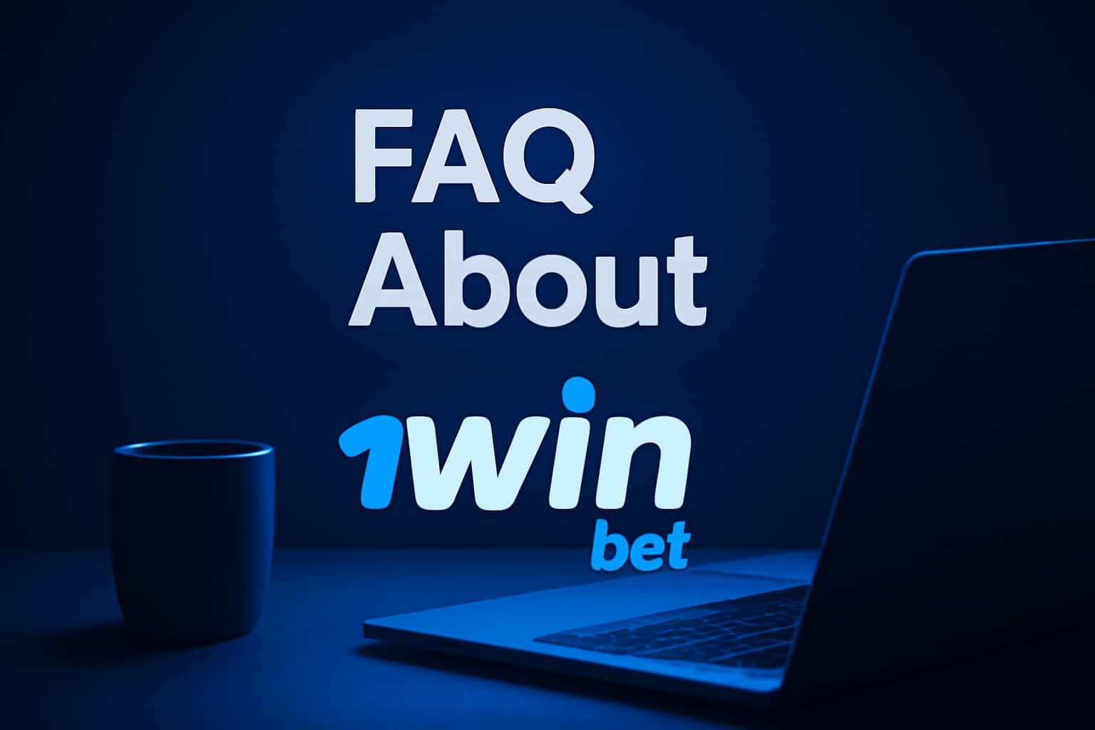 An informational scene depicting the FAQ About 1Win bet.