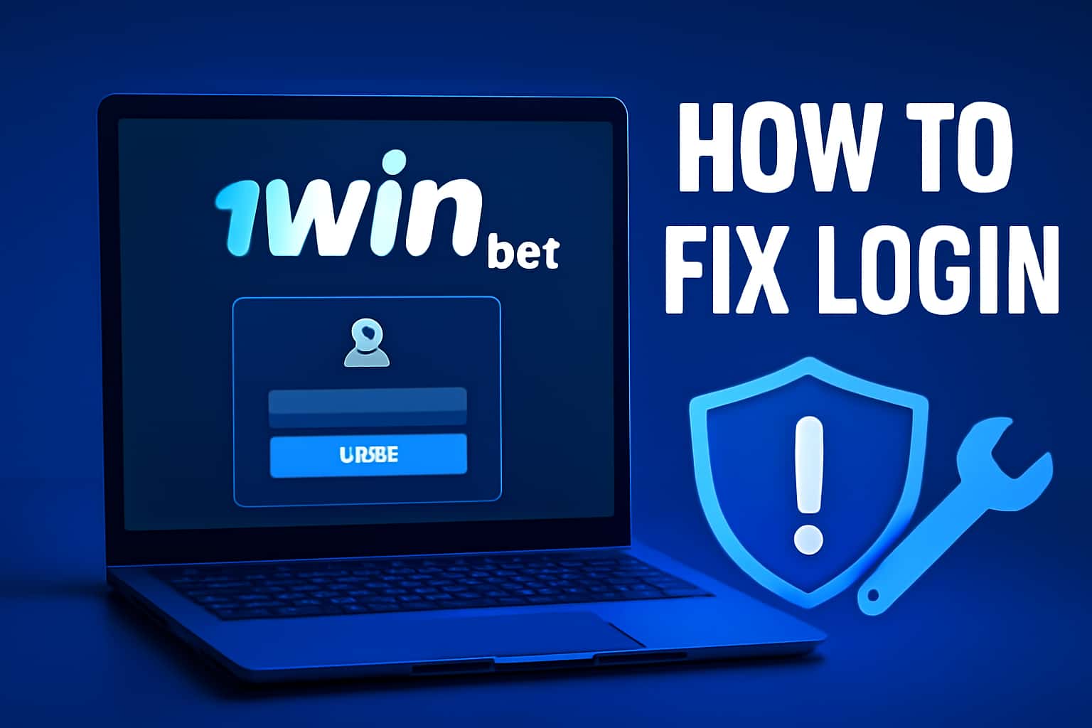 A professional depiction of the process to fix login issues on the 1Win bet platform.