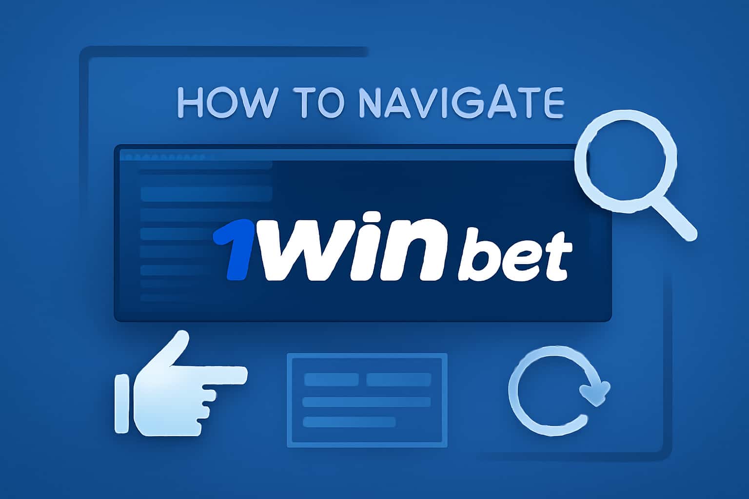 An informative visual representation of navigating 1Win bet.