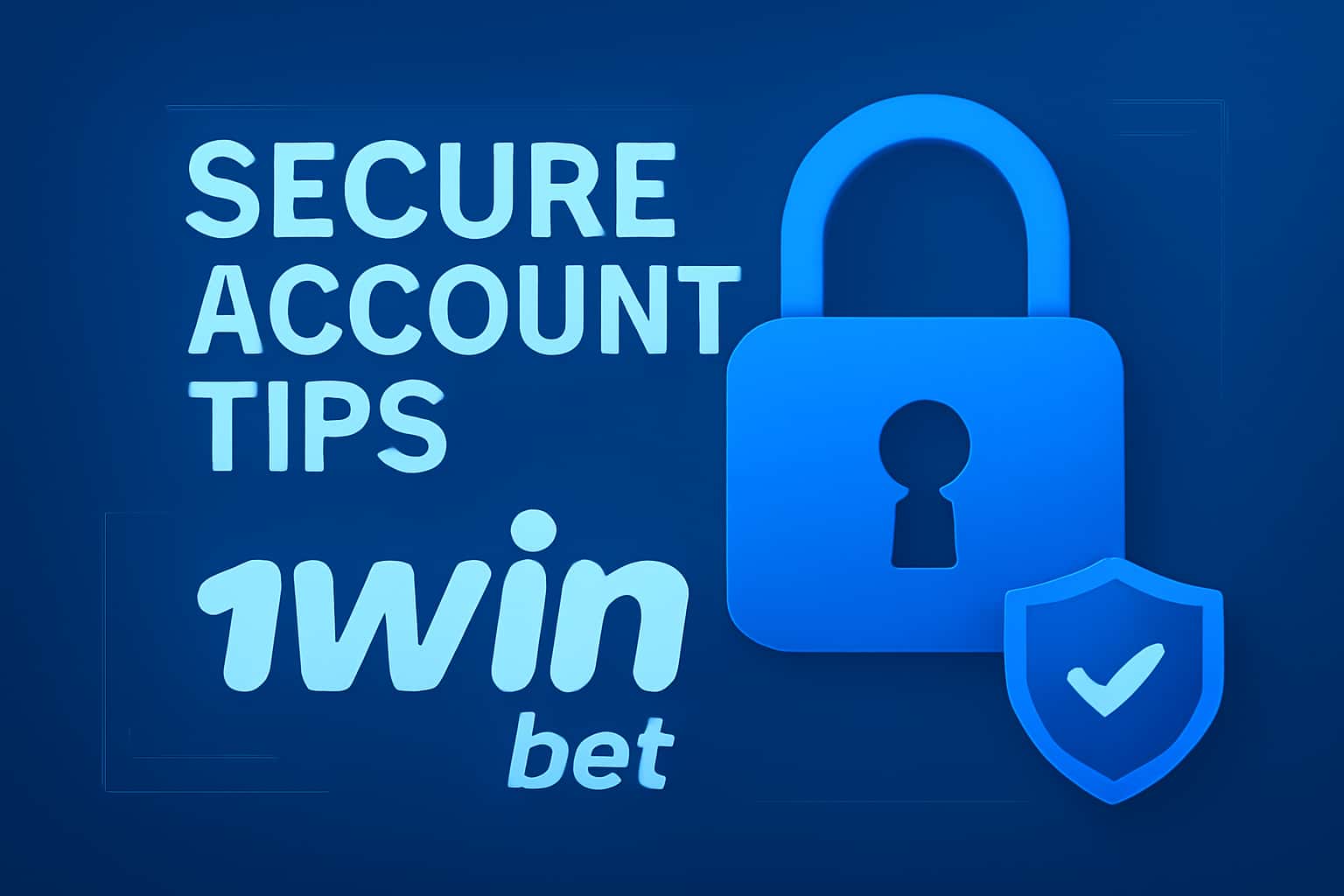 An informative graphic related to securing a 1Win bet account.