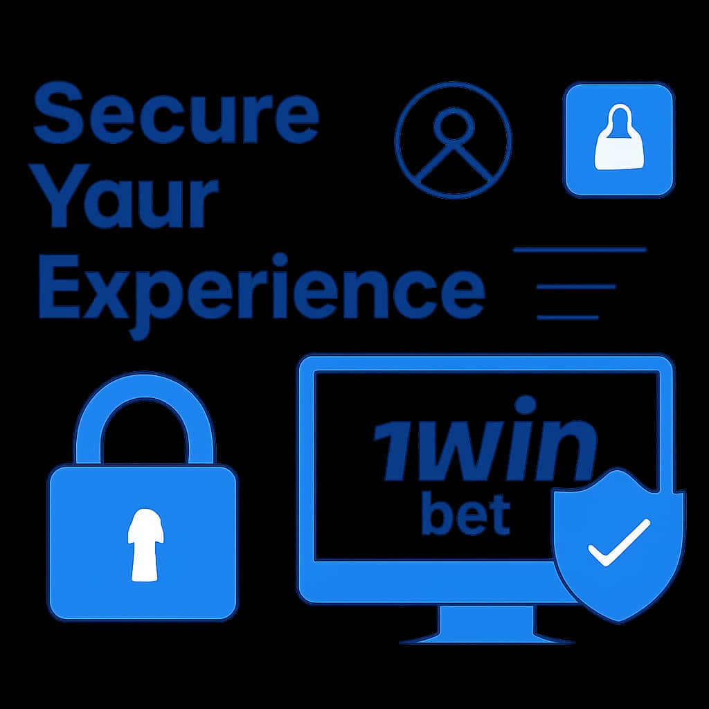 Illustration detailing the security measures for 1Win bet