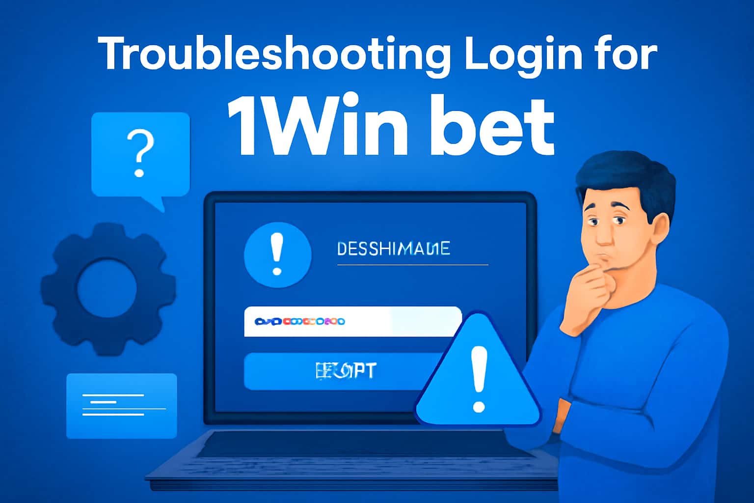 An informative illustration about resolving login issues for 1Win bet.